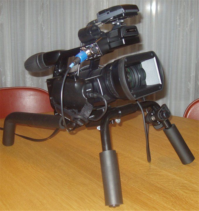 Schulterstativ Spiderbrace 2 mit Sony PMW-EX1 HD Videokamera